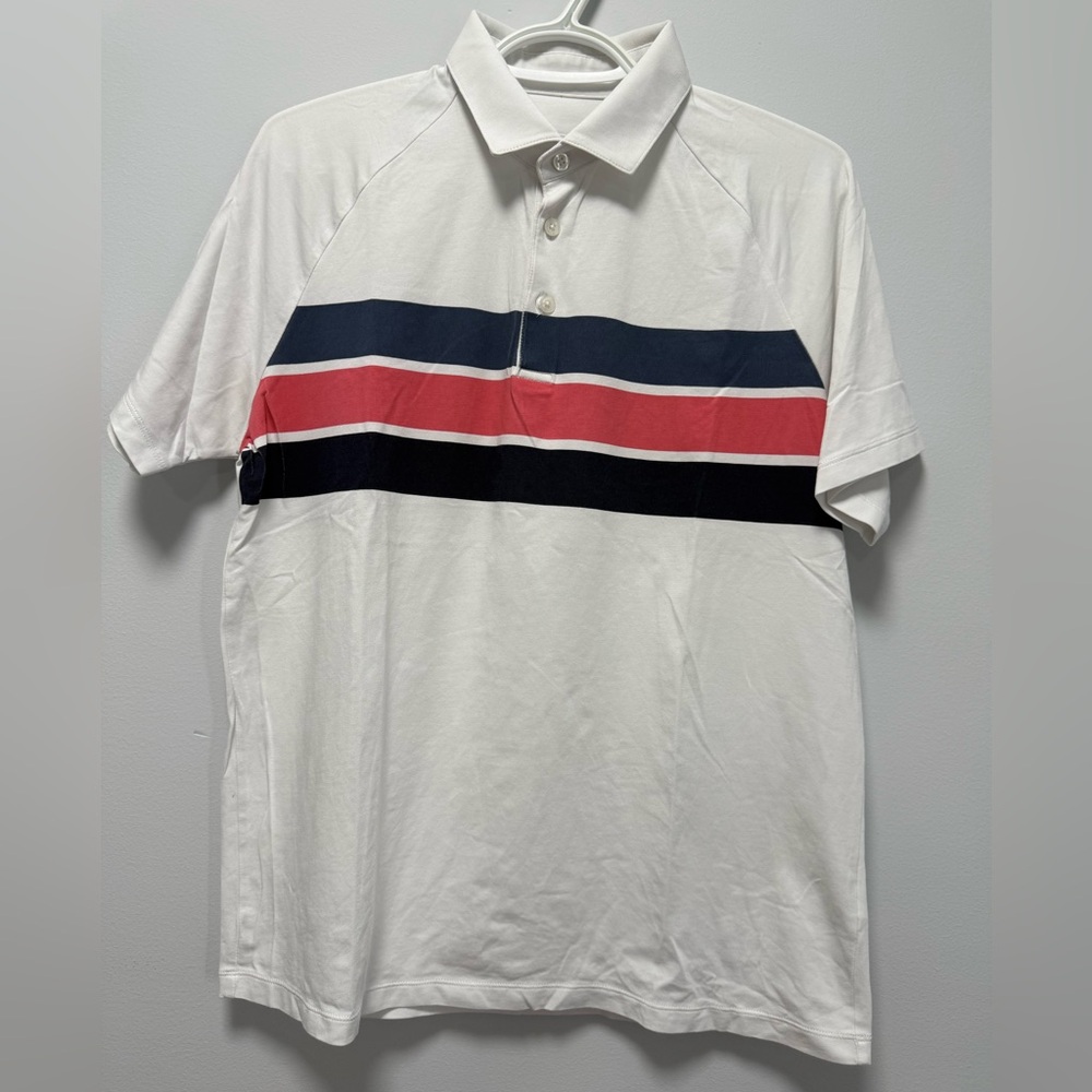 RW&CO White and Red Polo Shirt Classic Design